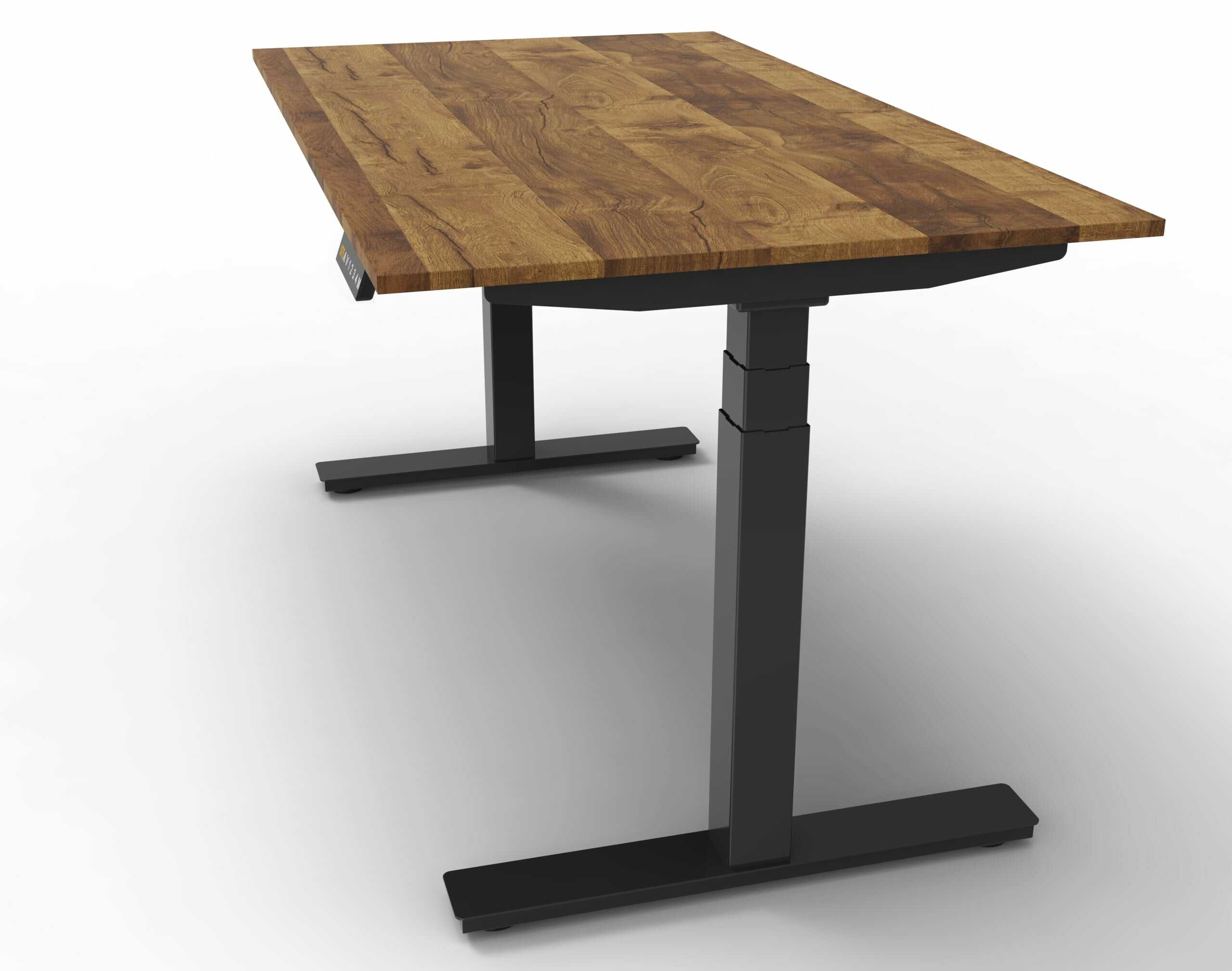 Bureau assis debout motorisé avec plateau en bois Up & Desk – UP & DESK