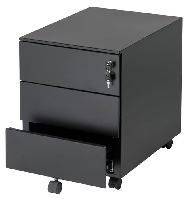 Bureau avec caisson de 3 tiroirs coloris chêne nœuds alaska / gris Bureau avec caisson de 3 tiroirs coloris chêne nœuds alaska / gris