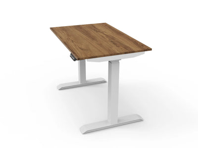 Bureau assis-debout compact pour télétravail, personnalisable et ergonomique : HomeDesk