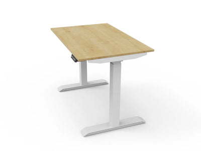 Bureau assis-debout compact pour télétravail, personnalisable et ergonomique : HomeDesk