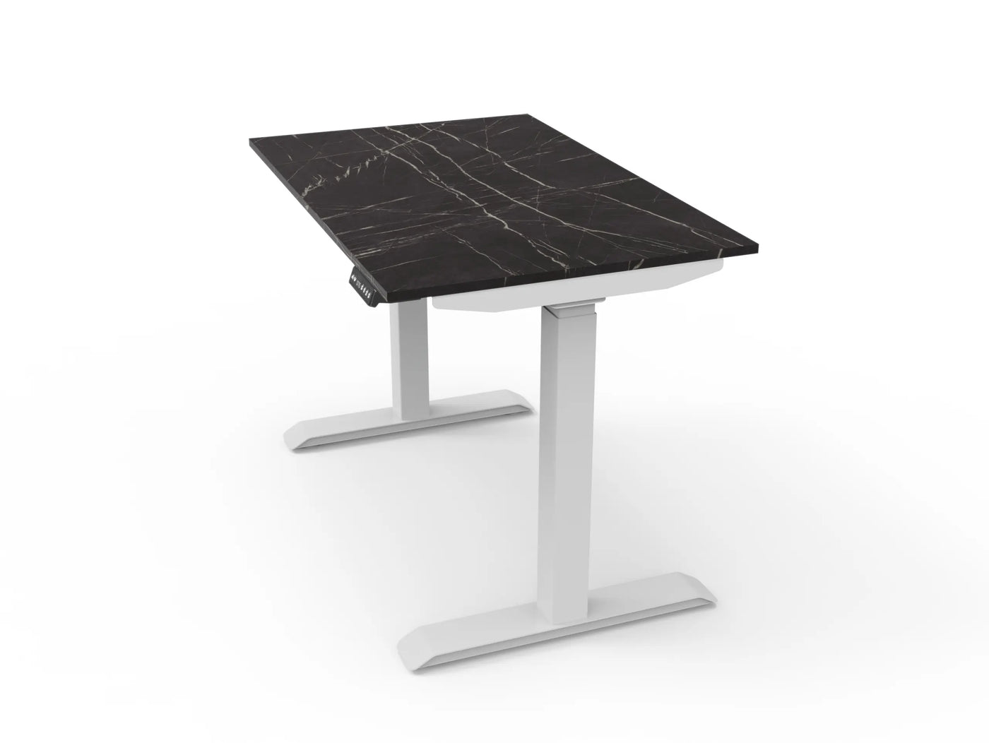 Bureau assis-debout compact pour télétravail, personnalisable et ergonomique : HomeDesk
