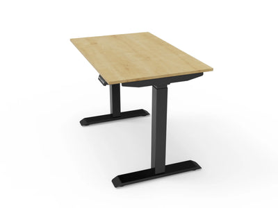 Bureau assis-debout compact pour télétravail, personnalisable et ergonomique : HomeDesk