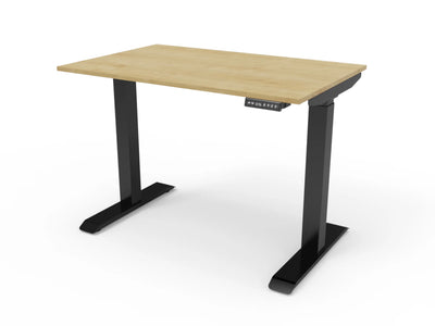 Bureau assis-debout compact pour télétravail, personnalisable et ergonomique : HomeDesk