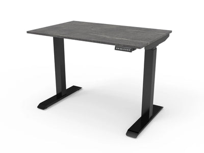 Bureau assis-debout compact pour télétravail, personnalisable et ergonomique : HomeDesk