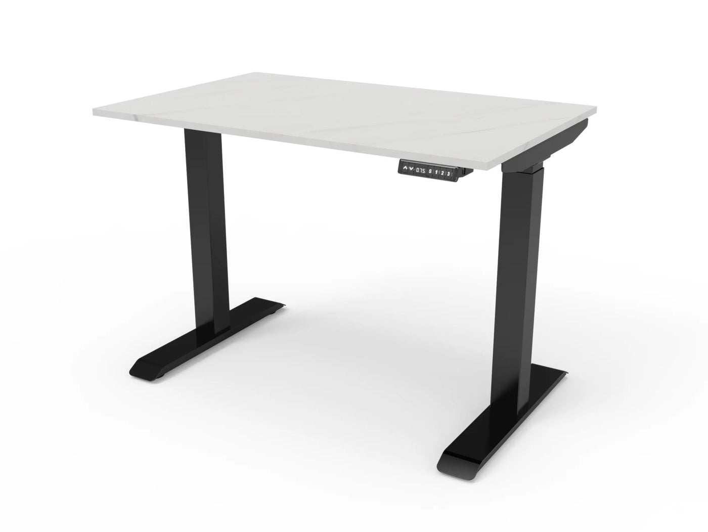Bureau assis-debout compact pour télétravail, personnalisable et ergonomique : HomeDesk