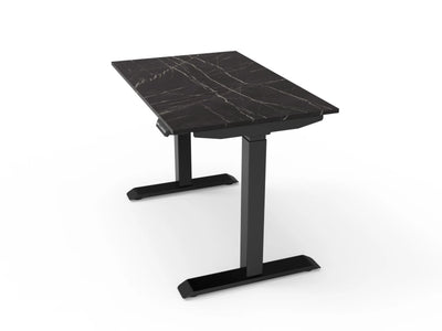Bureau assis-debout compact pour télétravail, personnalisable et ergonomique : HomeDesk