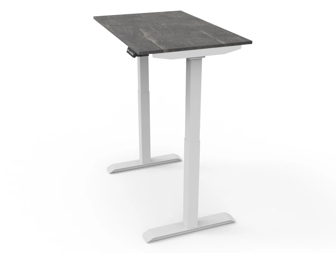 Bureau assis-debout compact pour télétravail, personnalisable et ergonomique : HomeDesk