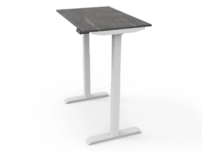 Bureau assis-debout compact pour télétravail, personnalisable et ergonomique : HomeDesk