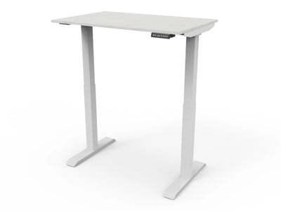 Bureau assis-debout compact pour télétravail, personnalisable et ergonomique : HomeDesk