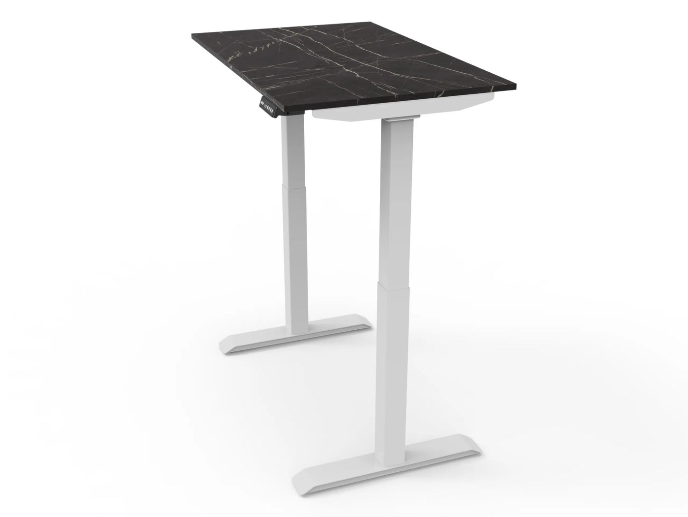 Bureau assis-debout compact pour télétravail, personnalisable et ergonomique : HomeDesk