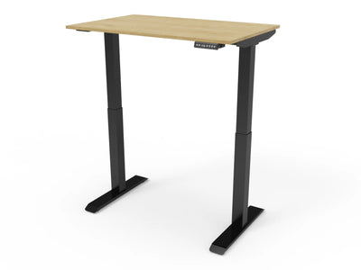 Bureau assis-debout compact pour télétravail, personnalisable et ergonomique : HomeDesk