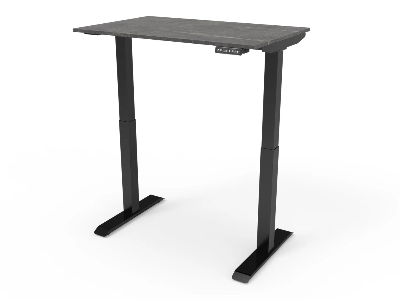Bureau assis-debout compact pour télétravail, personnalisable et ergonomique : HomeDesk