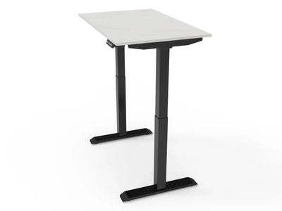 Bureau assis-debout compact pour télétravail, personnalisable et ergonomique : HomeDesk