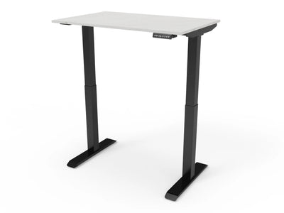 Bureau assis-debout compact pour télétravail, personnalisable et ergonomique : HomeDesk