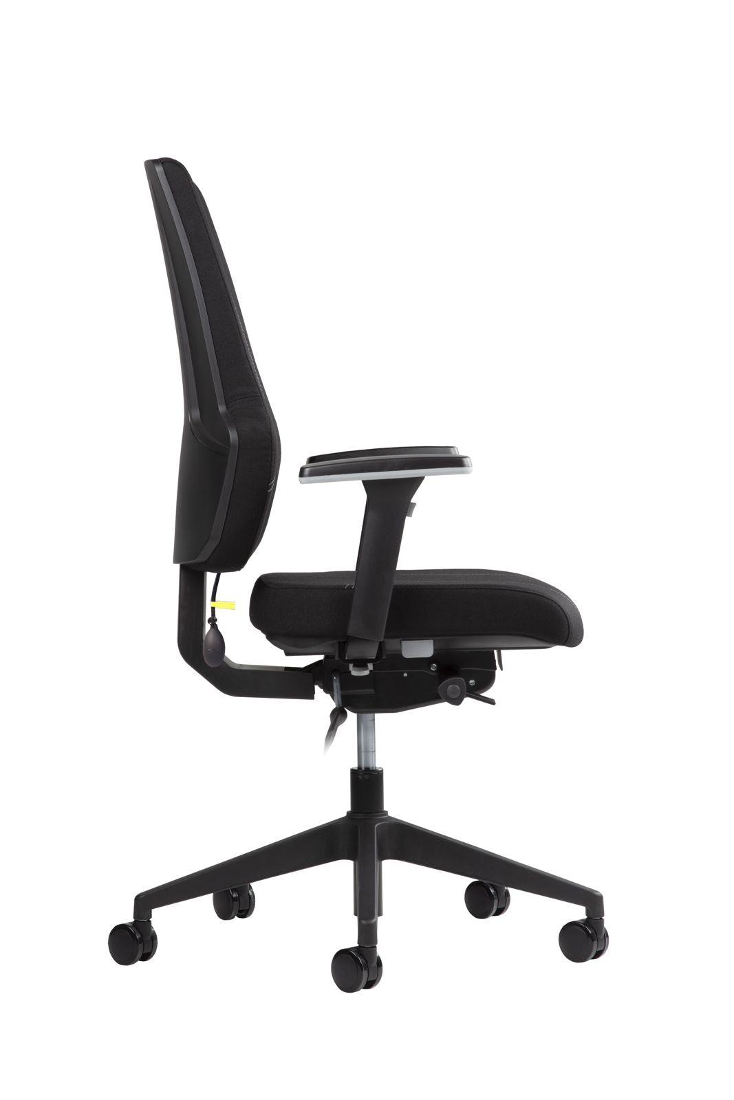 Chaise de bureau design en velours jaune or