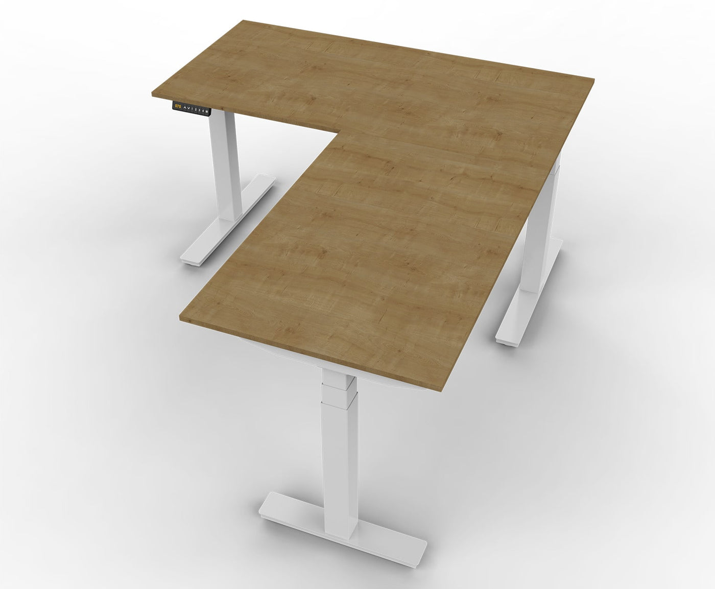 Bureau d'angle Lona, plateaux de table LxP 1.100 x 800 et 800 x 800 mm,  pieds en U