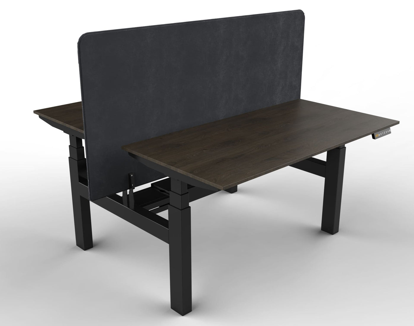 Bureau assis-debout (piètement) - 120 W - 80 kg - Noir