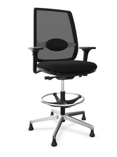 Chaise haute de bureau ergonomique TheBar HARMONY HARMONY 4D Noir 