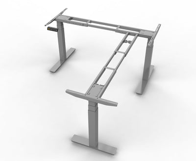 Piètement assis debout motorisé CornerDesk : un bureau d'angle à votre hauteur  UP AND DESK   